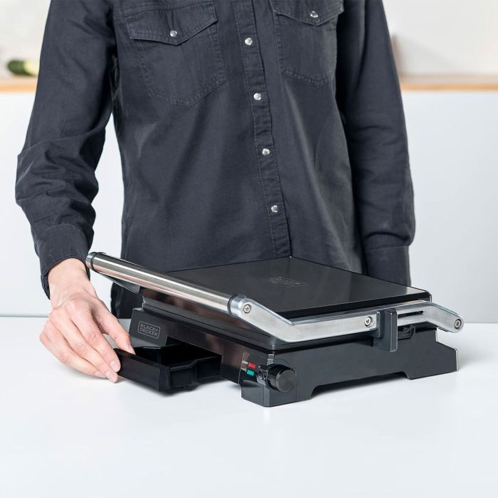 Machine à sandwich Black & Decker BXGF2200E Noir Aluminium 2200 W 5