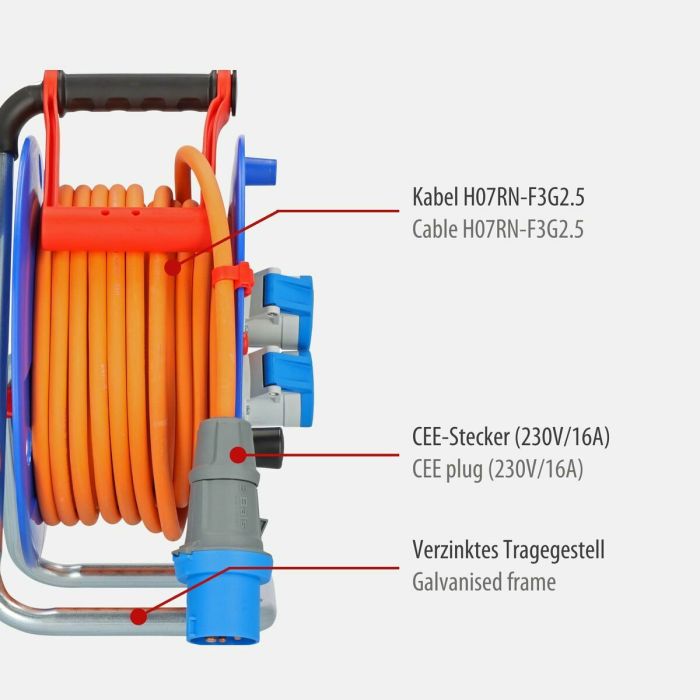 Enrouleur de câbles Brennenstuhl 25 m 5