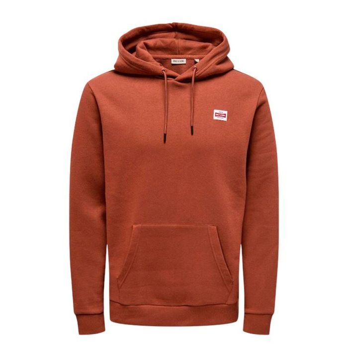 Sweat à capuche homme Only & Sons Onsdawson Reg Hoodie Vd Marron M C-D
