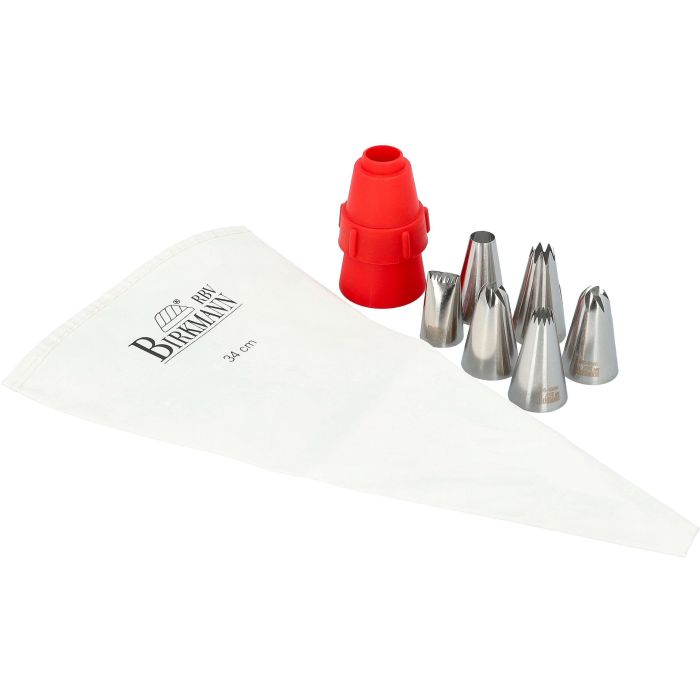 Poche a douille - BIRKMANN - EASY BAKING - Tissu - Inclus 6 douilles + 1 adapteur - 9 x 14,5 x 5,7 cm 0 Poche a douille - BIRKMANN - EASY BAKING - Tissu - Inclus 6 douilles + 1 adapteur - 9 x 14,5 x 5,7 cm 0