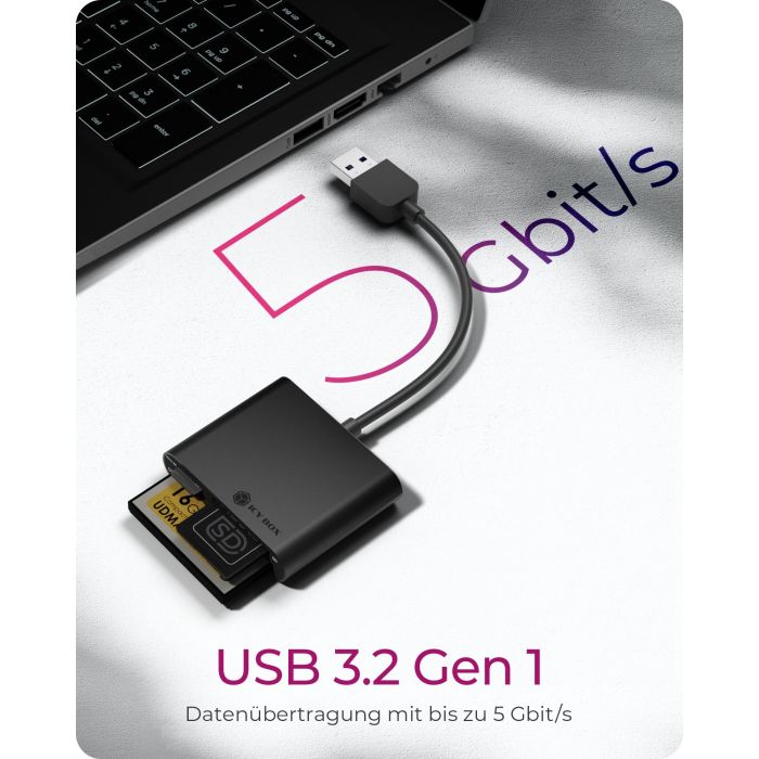 ICY BOX IB-CR301-U3 USB 3.0 SD/MicroSD/CF Kartenleser 5