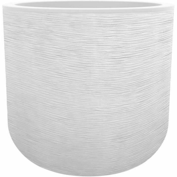 Eda Pot de fleurs rond 50 cm Graphit'Up - 67 L - Blanc Cal
