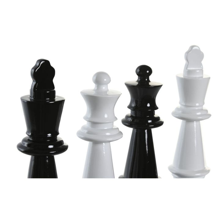 Figurine Décorative DKD Home Decor Noir Blanc Résine Pièces du jeu d'échec Moderne (11 x 11 x 27,5 cm) (4 Unités) 1 Figurine Décorative DKD Home Decor Noir Blanc Résine Pièces du jeu d'échec Moderne (11 x 11 x 27,5 cm) (4 Unités) 1