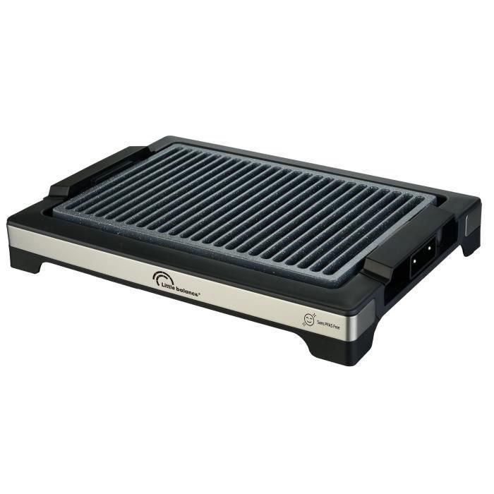 Barbecue électrique LITTLE BALANCE - Easy Nopifas - Surface de cuisson 38 x 25 cm - Revetement microcéramique sans PFAS - 2000W 1 Barbecue électrique LITTLE BALANCE - Easy Nopifas - Surface de cuisson 38 x 25 cm - Revetement microcéramique sans PFAS - 2000W 1