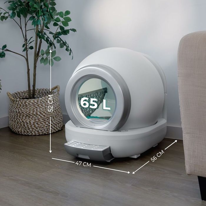 Bac à litière autonettoyant pour chats Cecotec Pumba 7000 CleanKitty Compact Connected Blanc Plastique 2
