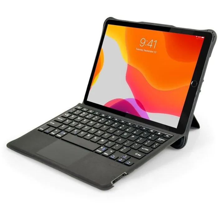 Port Designs Manchester II - Étui clavier folio avec touchpad pour iPad 10.9'' 10ème génération - Protection robuste, rabat amovible - Noir Port Designs Manchester II - Étui clavier folio avec touchpad pour iPad 10.9'' 10ème génération - Protection robuste, rabat amovible - Noir