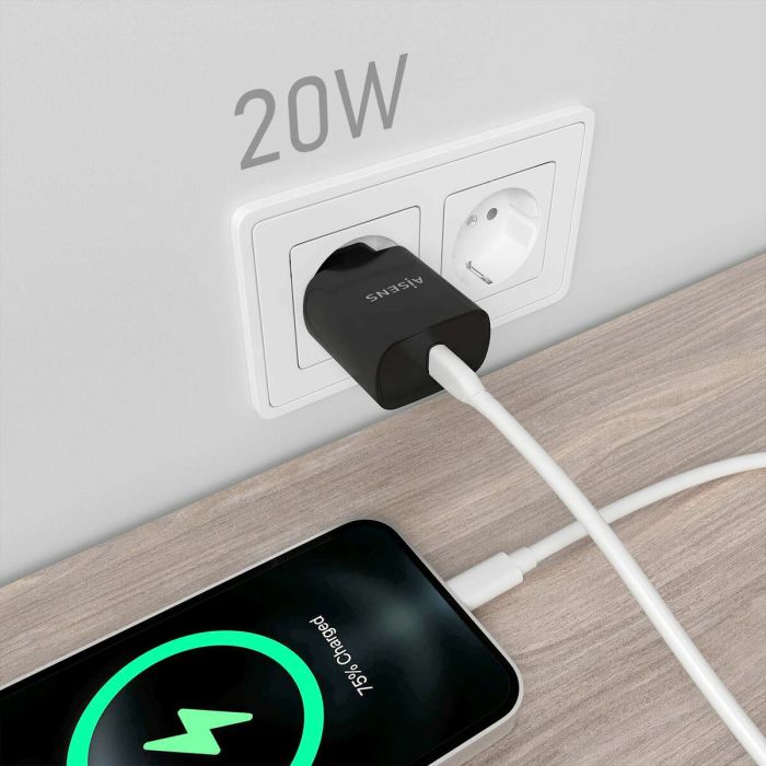 Chargeur mural Aisens A110-0753 Noir 20 W (1 Unité) 1