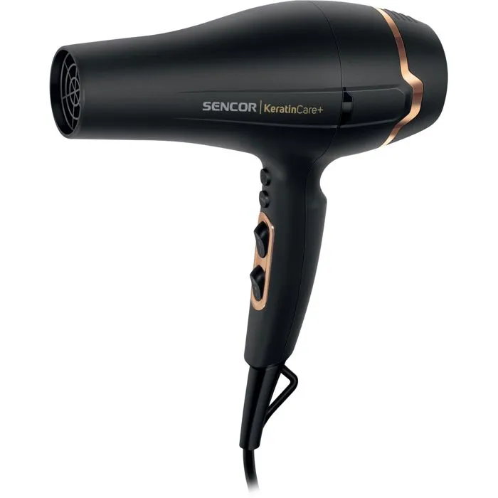 Sencor SHD 8275BK - Sèche-cheveux professionnel 2400W avec technologie KeratinCare+, fonction ionique, 3 températures et 2 vitesses Sencor SHD 8275BK - Sèche-cheveux professionnel 2400W avec technologie KeratinCare+, fonction ionique, 3 températures et 2 vitesses