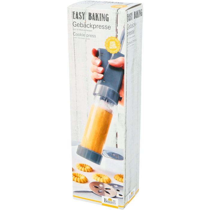 Presse a biscuits - BIRKMANN - EASY BAKING - Plastique - Inclus 10 disques a motif - 8 x 28 x 6 cm 3 Presse a biscuits - BIRKMANN - EASY BAKING - Plastique - Inclus 10 disques a motif - 8 x 28 x 6 cm 3