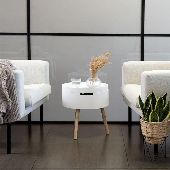 Table d'appoint Vinthera Moa Blanc Beige 38 x 43 cm (4 Unités) 4