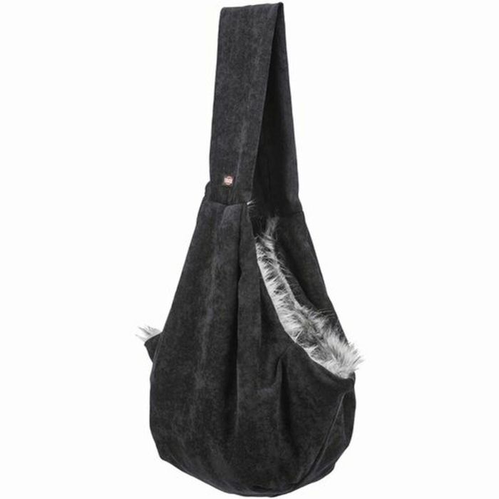 Sac en bandoulière pour animaux de compagnie Trixie Soft Noir Gris Polyester Coton 22 × 20 × 60 CM 1