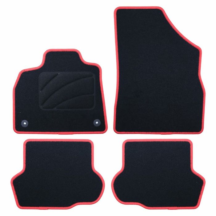 Set de tapis de voitures OCC Motorsport OCCCT0031RD Noir Rouge Citroen DS5 Velours 5 Pièces 13