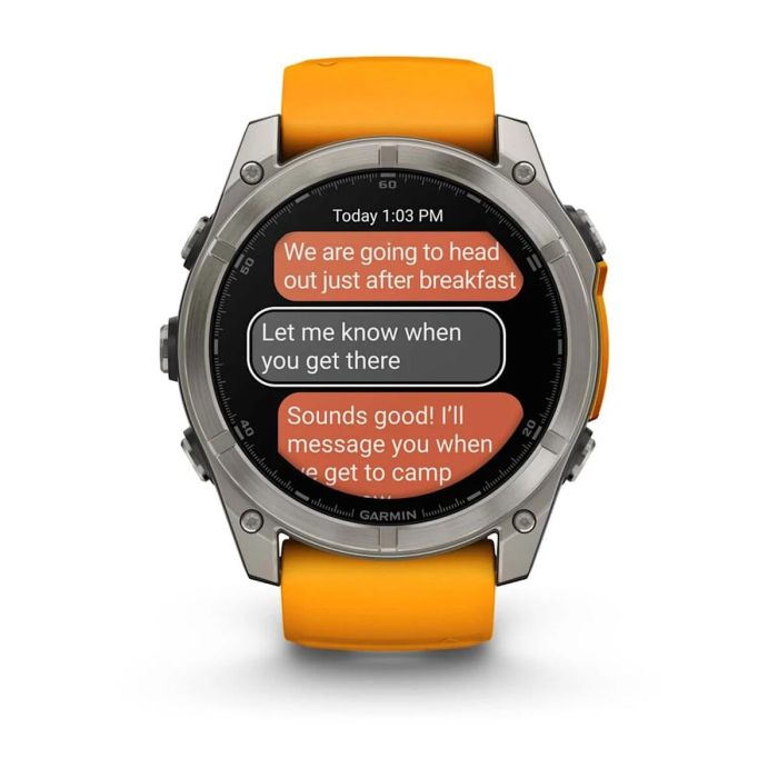 Montre intelligente GARMIN Fénix 8 AMOLED Orange 1,4" Ø 50 mm