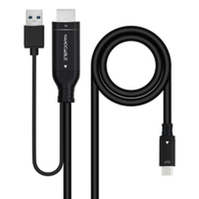 Câble USB-C vers HDMI NANOCABLE Noir 1,8 m 1