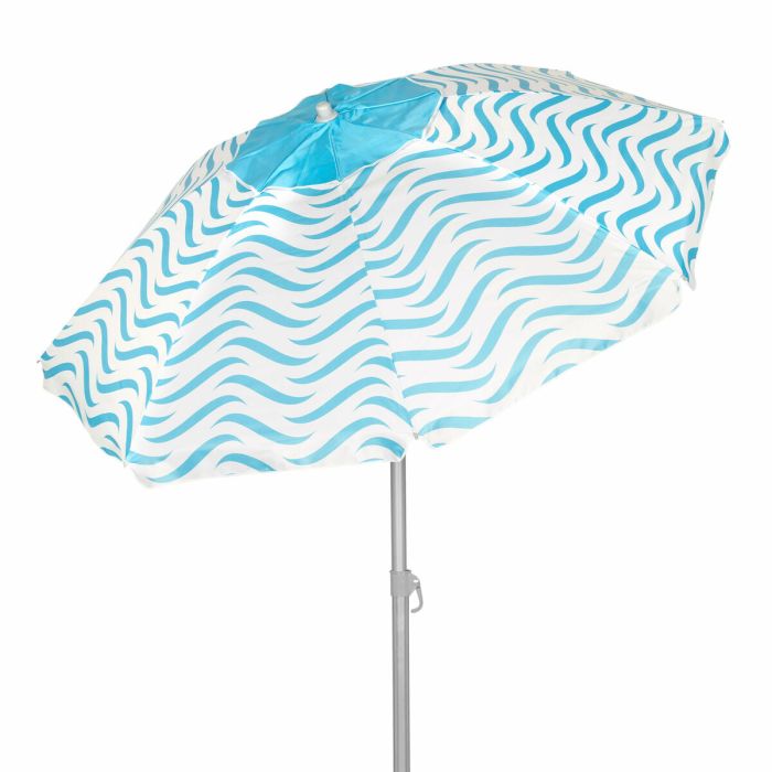 Parasol de plage Aktive Bleu Ø 200 cm 200 x 190 x 200 cm (6 Unités) 6 Parasol de plage Aktive Bleu Ø 200 cm 200 x 190 x 200 cm (6 Unités) 6