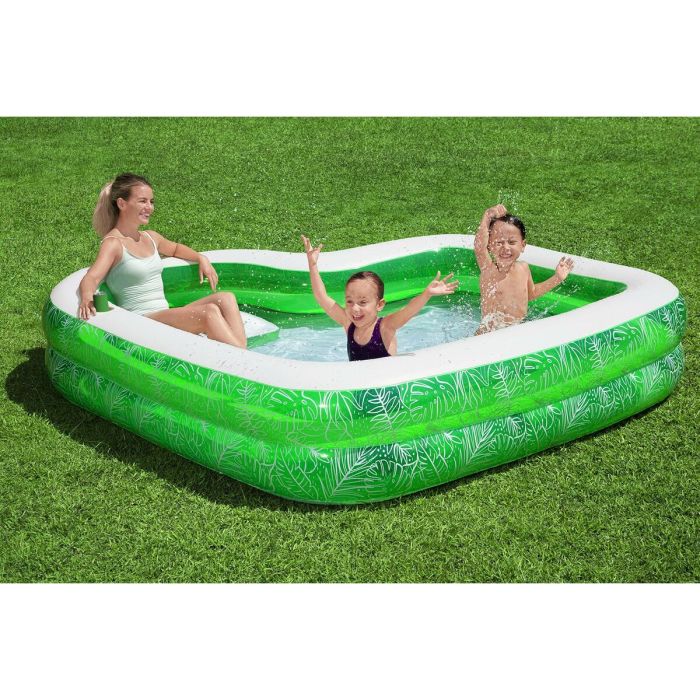 Bestway Piscine Gonflable 2 Chambres Tropicale 231x231x51 cm +6 ans Jardin 54336 17