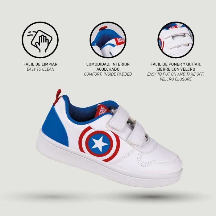 Chaussures de Sport pour Enfants The Avengers Velcro Blanc 3 Chaussures de Sport pour Enfants The Avengers Velcro Blanc 3