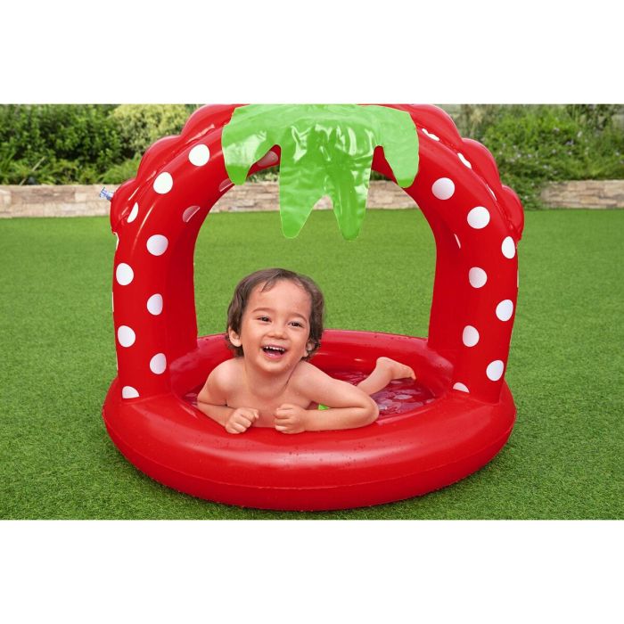 Bestway Piscine Gonflable Enfant avec Toit Sol Rembourré 91x91x91 cm +2 Ans Jardin 52387 1