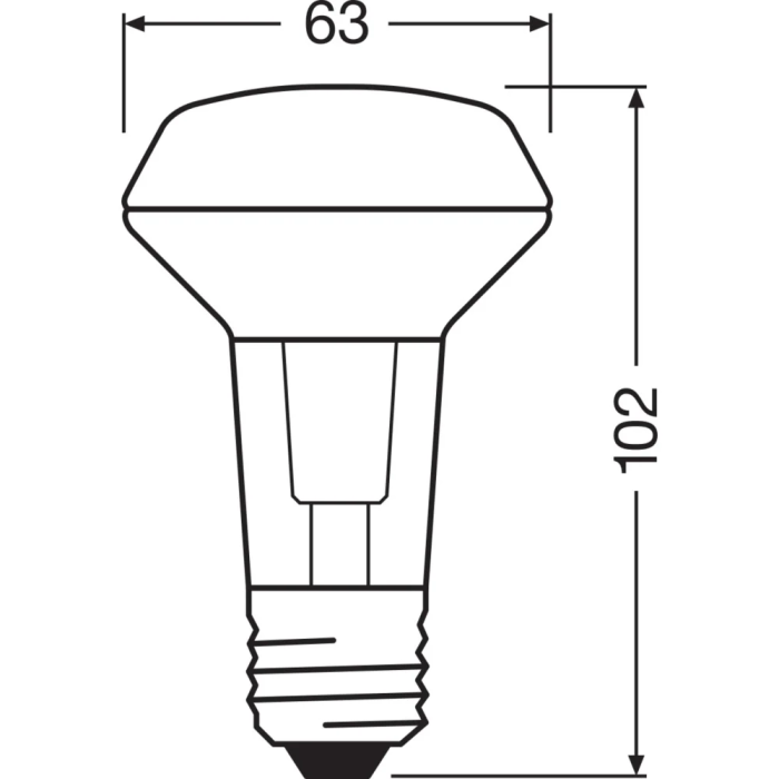 Ledvance 4058075607910 Ampoule LED Spot E27 2,6W 210Lm 2700K 36° IP20 1