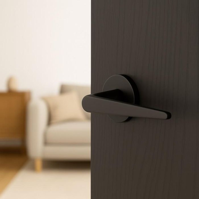 Roseta Zamak Modelo Laia 1219 Ø52 Negro Mate, Cromo Satinado Acabado Negro Mate Jandel 2