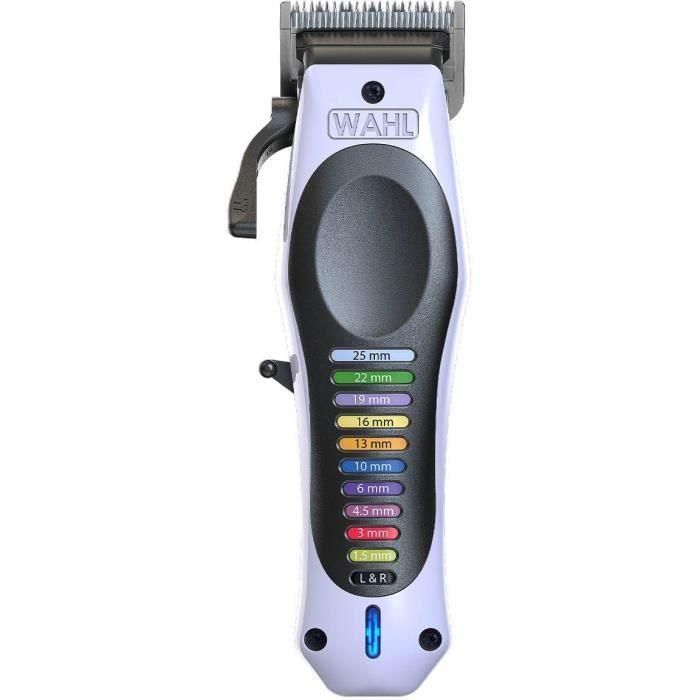 Tondeuse a cheveux - WAHL - ColorPro Cordless Lithium - 240 V - 120 min - Blanc / Noir