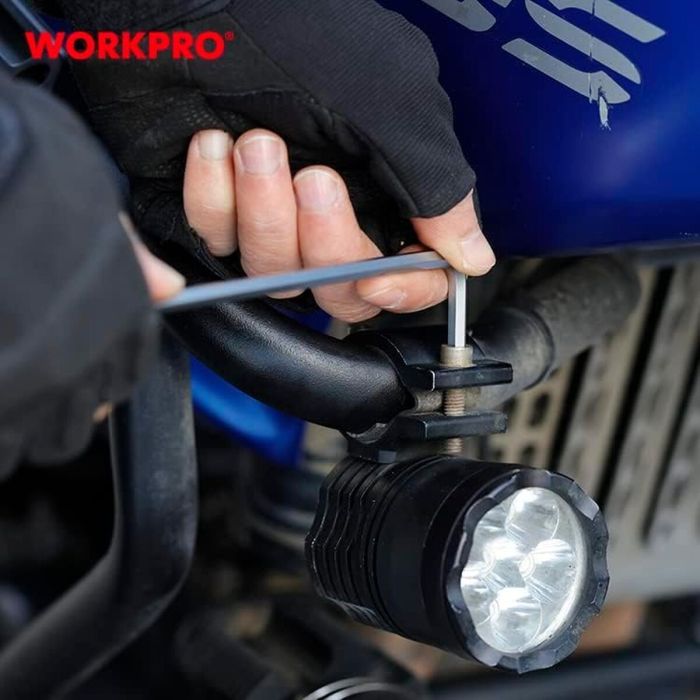 Jeu de Clés Allen Workpro 1,5, 2, 2,5, 3, 4, 5, 6, 8, 10 mm Hexagonal 9 Pièces (9 Unités) 2