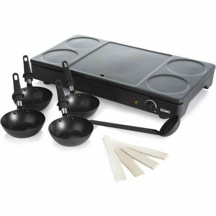 Domo DO8712W Gourmet-Set 3-en-1 (Wok, Crêpière, Grill) 1000W, pour 4 personnes