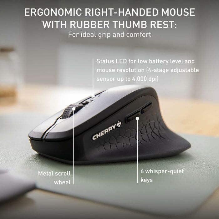 clavier et souris Cherry JD-8550FR-2 Noir Français Azerty Français 4