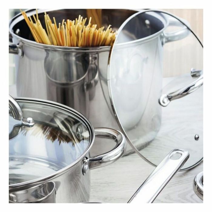 Casserole avec couvercle en verre Quid Métal Acier 4