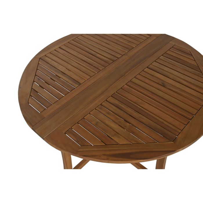 Table de Salle à Manger Home ESPRIT Marron Naturel Acacia 110 x 110 x 74 cm 5