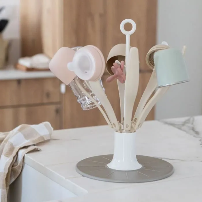 BEABA Égoutte-biberons pliable Flower, jusqu'à 8 biberons et accessoires, système de pliage compact pour petit espace et voyages, lave-vaisselle, argile BEABA Égoutte-biberons pliable Flower, jusqu'à 8 biberons et accessoires, système de pliage compact pour petit espace et voyages, lave-vaisselle, argile