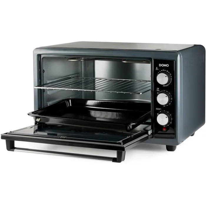 Domo Four électrique multifonction XXL DO808GO 50 L - Noir - 2000 W - 4 fonctions de chaleur - Température 30 à 230°C - Minuterie 90 min Domo Four électrique multifonction XXL DO808GO 50 L - Noir - 2000 W - 4 fonctions de chaleur - Température 30 à 230°C - Minuterie 90 min