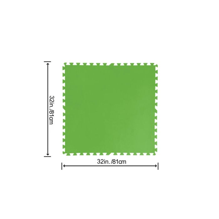 Bestway Sol de Piscine en Mousse Vert 9 Pièces 78x78 cm Jardin 58636 20