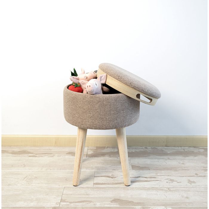 Tabouret avec rangement Vinthera Moa Bois 34 x 34 x 45 cm (2 Unités) 5