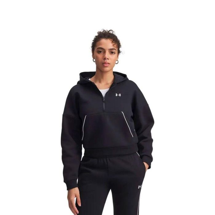 Sweat à capuche femme Under Armour Rival Flc Piped Hz Noir 8-10 ans