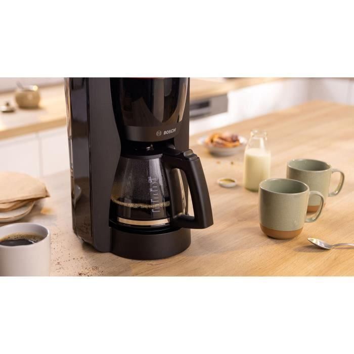Cafetiere Filtre - BOSCH - TKA2M113 MyMoment - Noire - Capacité 1,25L - verseuse verre - systeme anti-gouttes 4