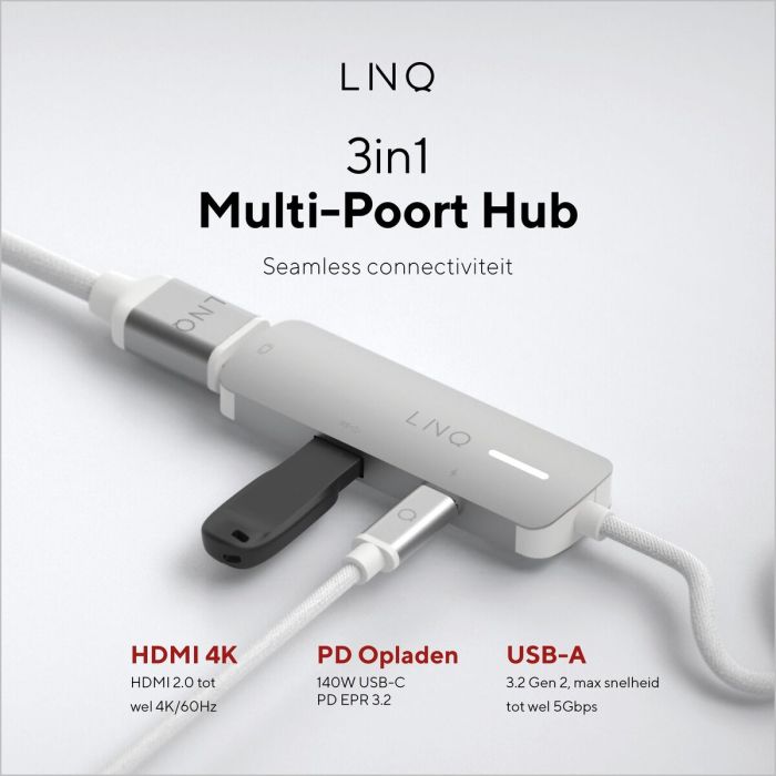 Hub USB Linq Byelements LQ49031 Blanc Gris 6 Hub USB Linq Byelements LQ49031 Blanc Gris 6