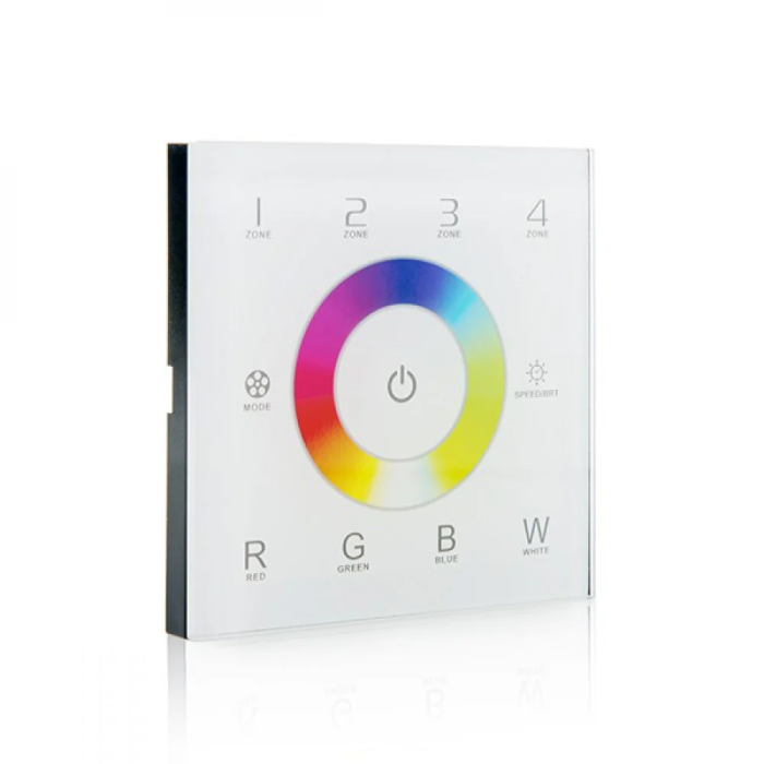 Contrôleur LED Tactile 4 Zones DMX512 pour Bandes RGB, RGBW, Blanc Chaud/Froid, Unicolore, 5-24VDC 0