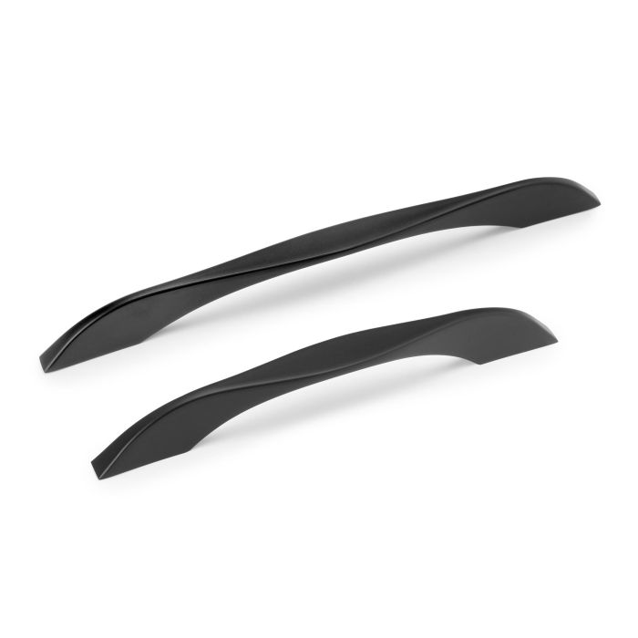 Emuca Lot de 8 poignées pour meubles Varna, L181mm, entraxe 160mm, Zamak, Peint en noir 6