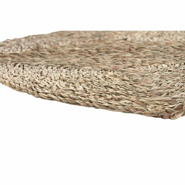 Tapis DKD Home Decor 150 x 0,5 x 150 cm Naturel Polyester Herbier marin 1