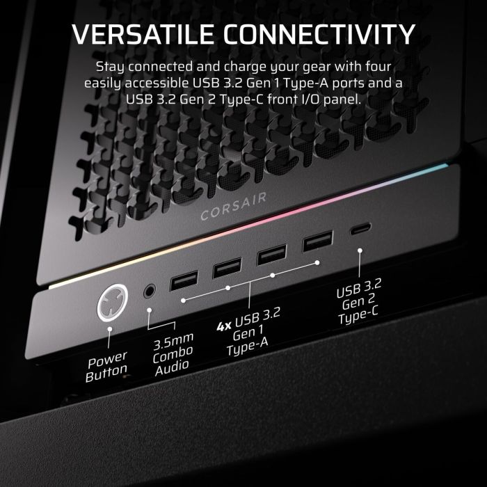 Boîtier ATX semi-tour Corsair CC-9011307-WW Noir 3 Boîtier ATX semi-tour Corsair CC-9011307-WW Noir 3