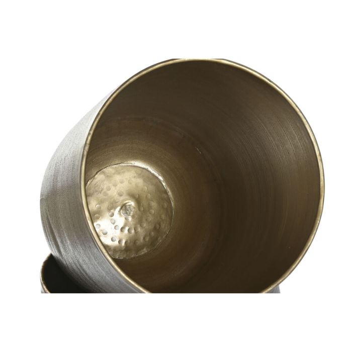 Cache-pot Home ESPRIT Doré Argenté Aluminium Moderne 35 x 35 x 63 cm (2 Pièces) 2 Cache-pot Home ESPRIT Doré Argenté Aluminium Moderne 35 x 35 x 63 cm (2 Pièces) 2