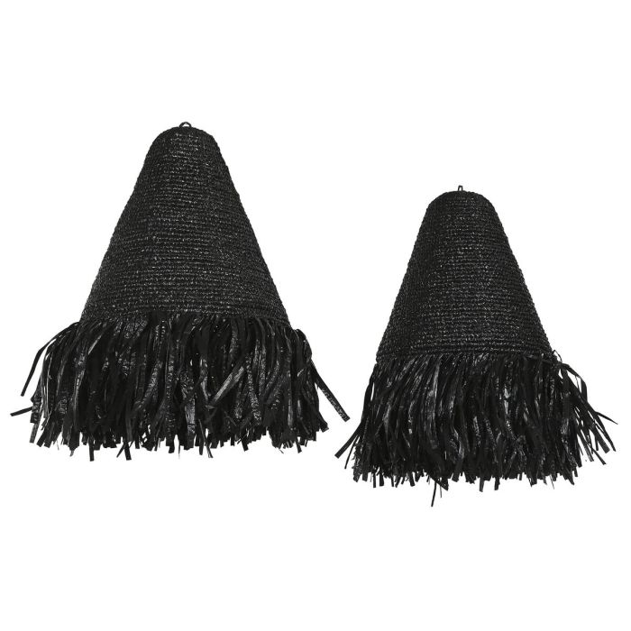 Écran de lampe Home ESPRIT Noir Raphia 60 x 60 x 80 cm 0 Écran de lampe Home ESPRIT Noir Raphia 60 x 60 x 80 cm 0