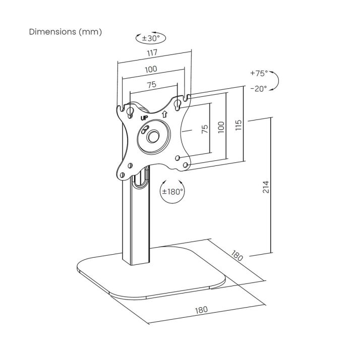 Support de TV Aisens DT24TSR-371 10" 4