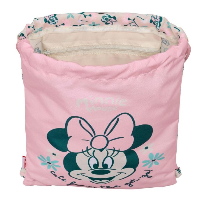 Sac à dos serré par des ficelles Minnie Mouse Minty Rose 26 x 34 x 1 cm 3