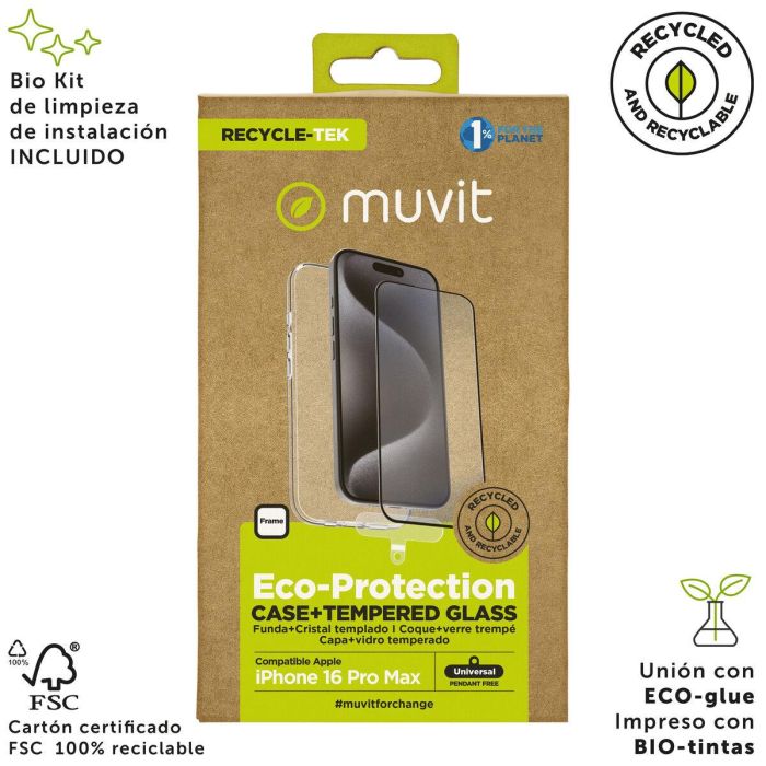 Housse et Protecteur pour Téléphone Portable Muvit for Change iPhone 16 Pro Max Noir 2