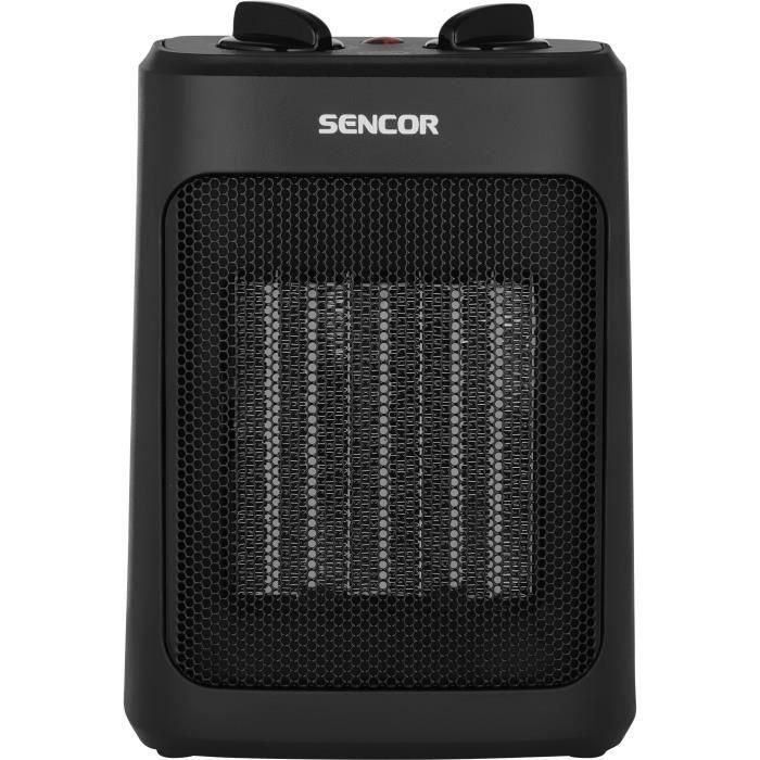 Sencor SFH 7601BK Radiateur ventilateur à air chaud céramique PTC 2000 W 3 niveaux, sécurité surchauffe et basculement, pour 10-15 m², Noir