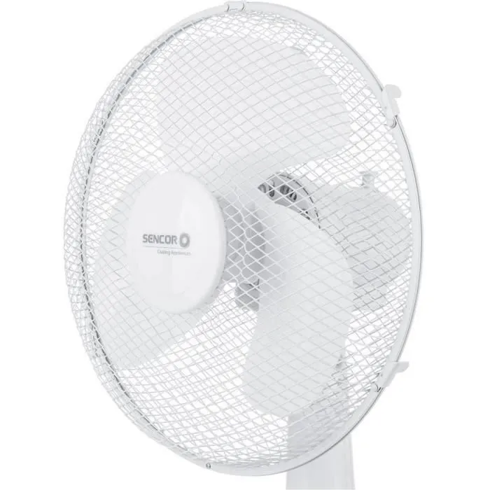 Sencor SFE 3027WH-EUE3 Ventilateur de bureau oscillant 30 cm - 3 vitesses, inclinaison réglable, 40W, silencieux 50 dB