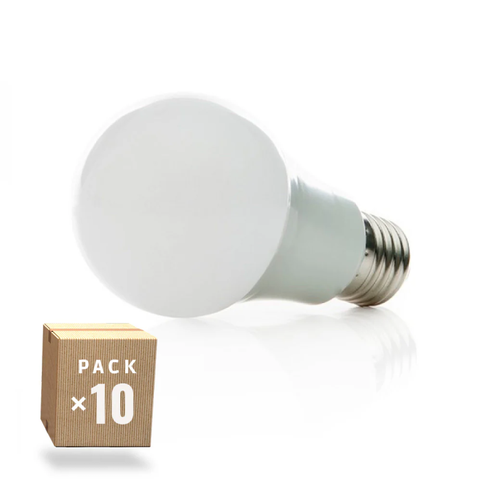 Pack 10 Ampoules LED Sphérique Aluminium/PC E27 7W 630Lm 40 000H 0 Pack 10 Ampoules LED Sphérique Aluminium/PC E27 7W 630Lm 40 000H 0