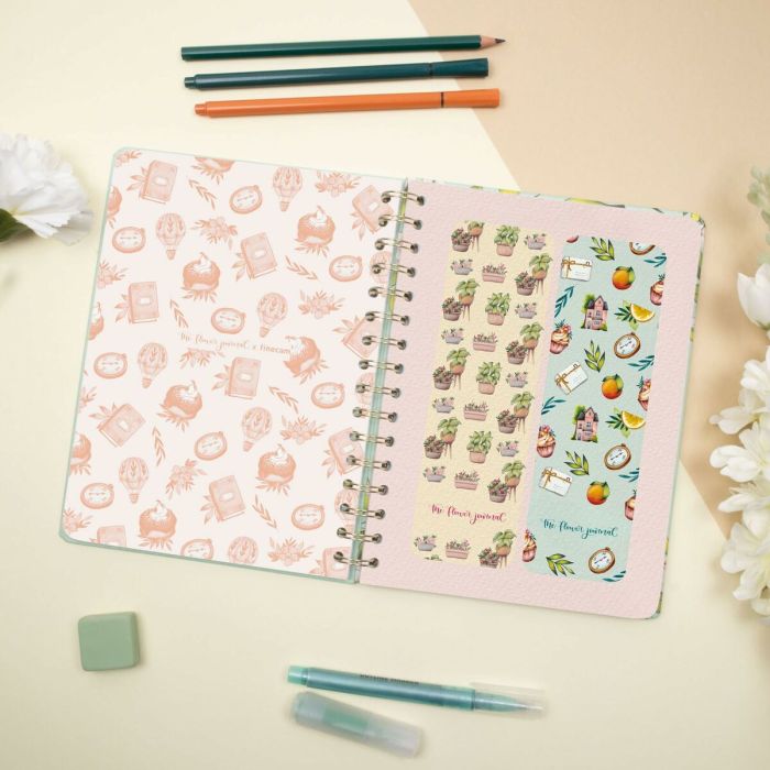 Agenda Finocam THE FLOWER JOURNAL A5 15,5 x 21,2 cm Vert 2026 5